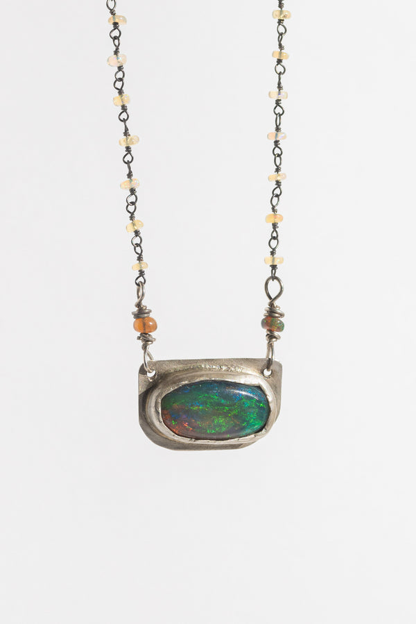 Australian + Black Opals Necklace