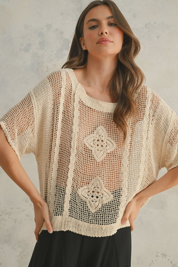 Crochet Knit  Top