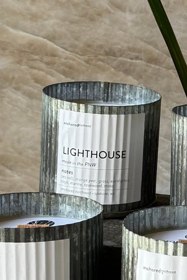 Lighthouse Wood Wick Rustic Farmhouse Soy Candle
