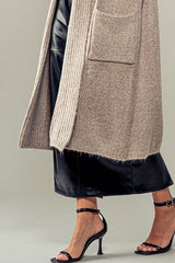 Longline Fuzzy Cardigan