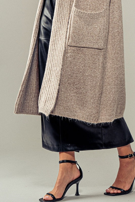 Longline Fuzzy Cardigan