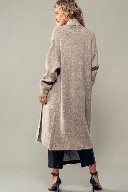 Longline Fuzzy Cardigan