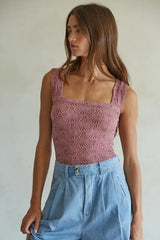 Knit Seamless Jacquard Tank