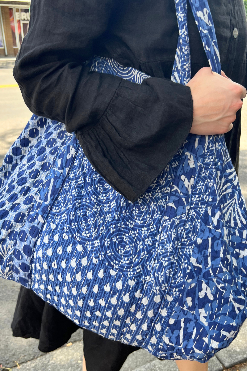 Kantha Print Beach Bag