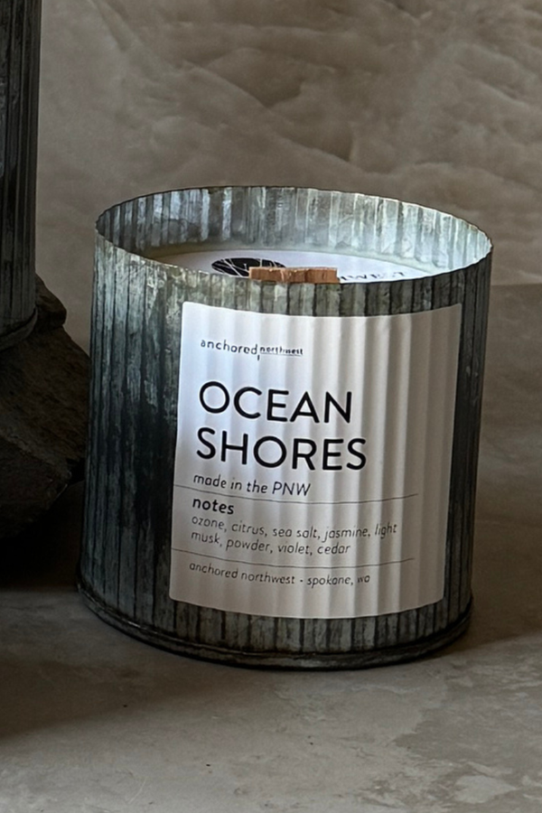 Ocean Shores Wood Wick Rustic Farmhouse Soy Candle