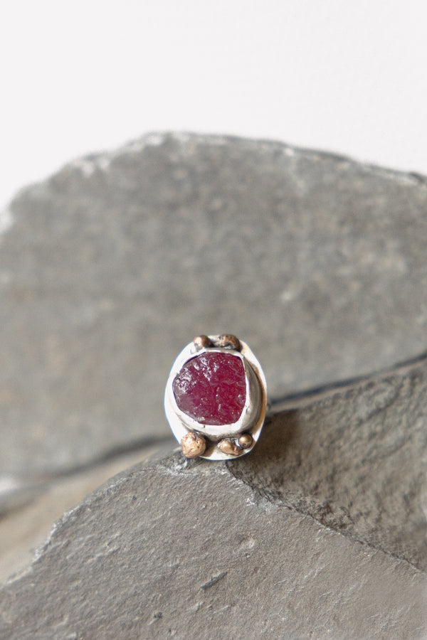 Raw Ruby Ring