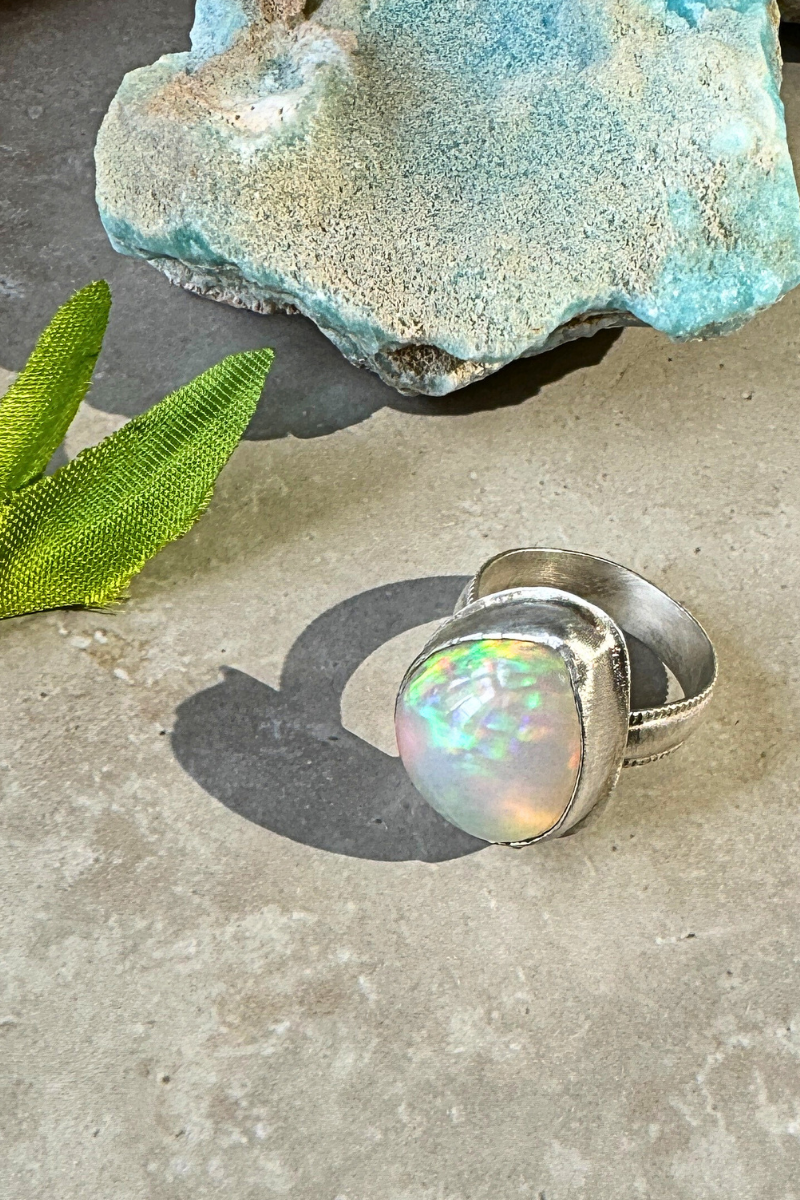 Teardrop Opal Ring