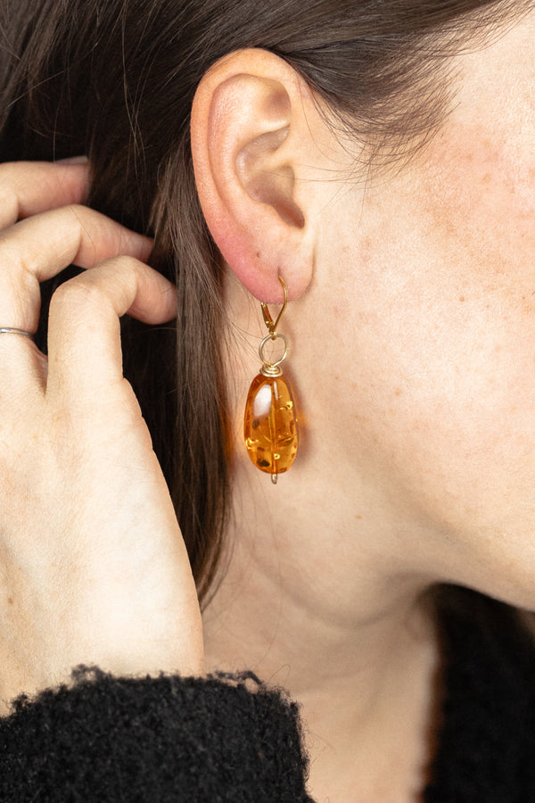 Amber Earrings