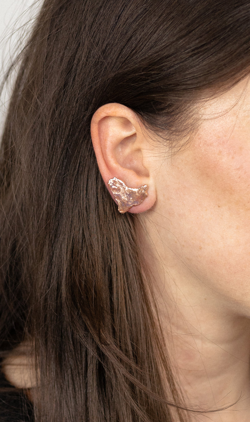 Gold Heart Studs