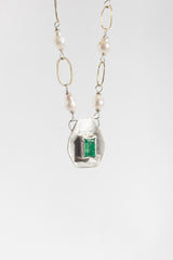 Emerald + Pearl Necklace