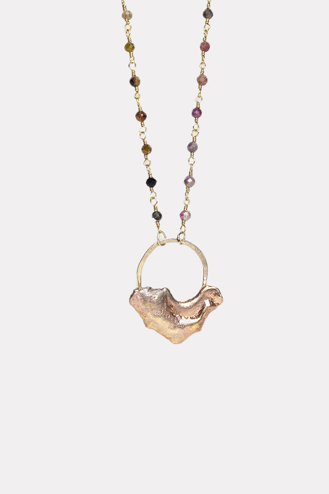 Tourmaline + Heart Necklace