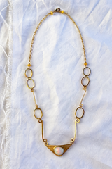 Ethiopian Opal + Gold Necklace