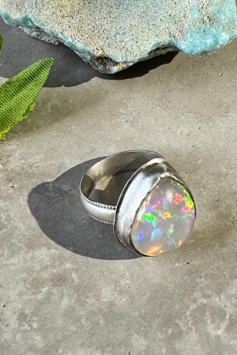 Teardrop Opal Ring