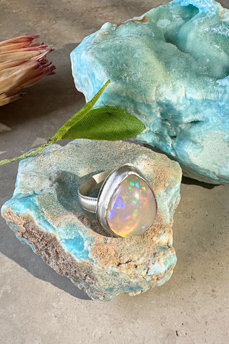 Teardrop Opal Ring
