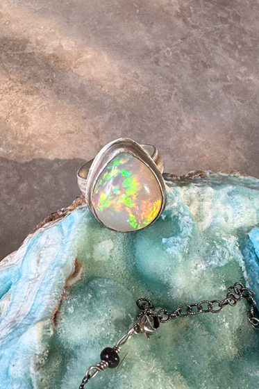 Teardrop Opal Ring