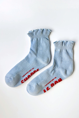 Ruffled Hugger Crew Sock