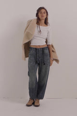 Moxie Pull-On Barrel Jeans