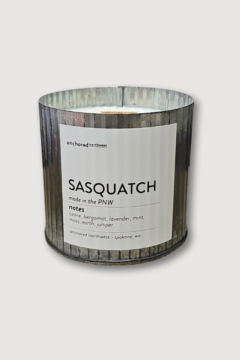Sasquatch (Bigfoot) Rustic Vintage Wood Wick Candle