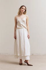 Two Layered Slit Skirt