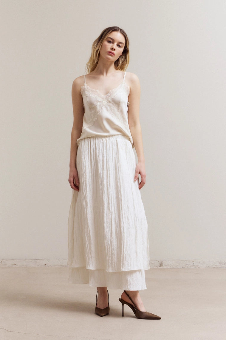 Two Layered Slit Skirt