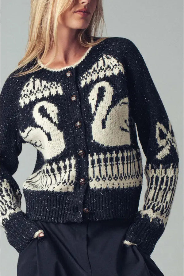 Swan Knit Cardigan