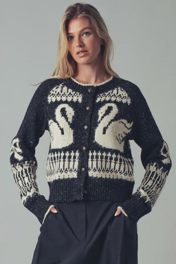 Swan Knit Cardigan