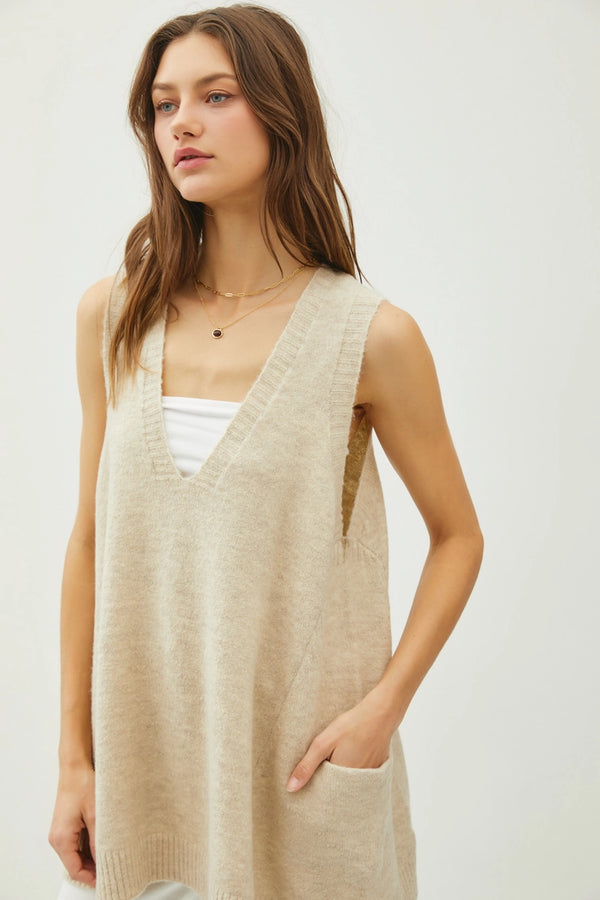Oversized Sweater Vest