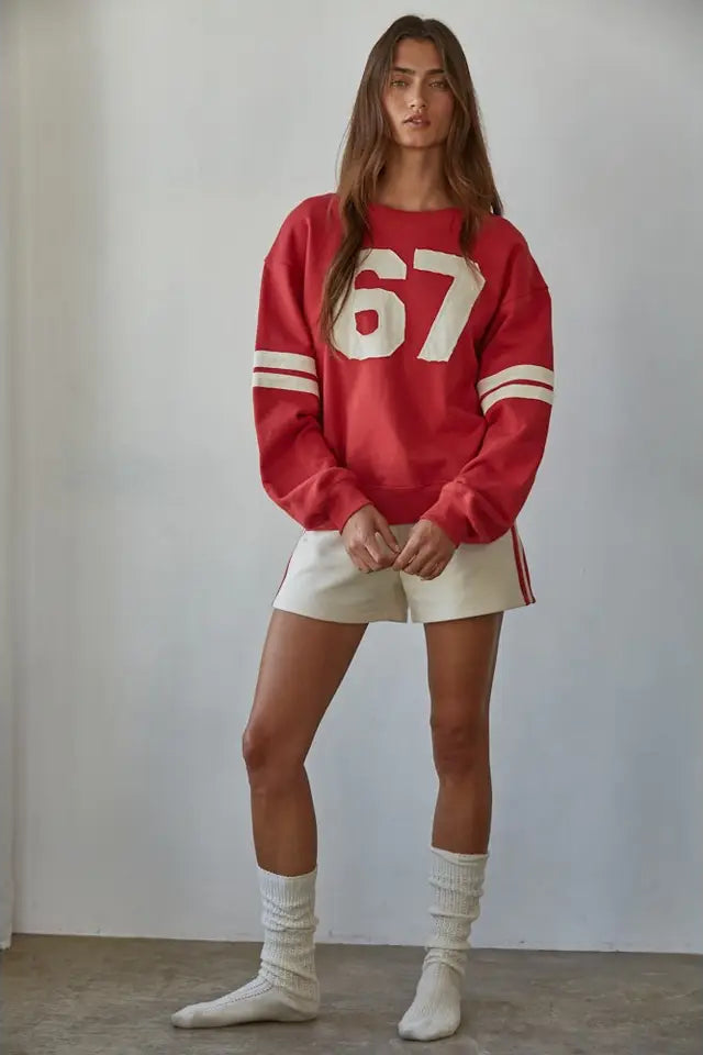 French Terry Wide Leg Shorts