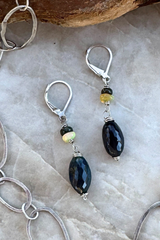 Black Opal Nugget Earring