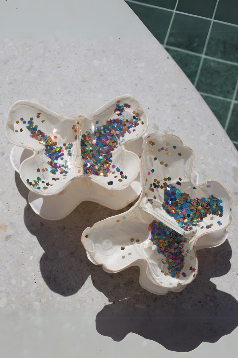 Kids Inflatable Arm Bands Cotton Candy Glitter