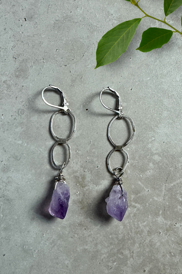 Amethyst Point Earrings