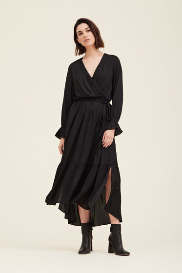 Solid Satin Midi