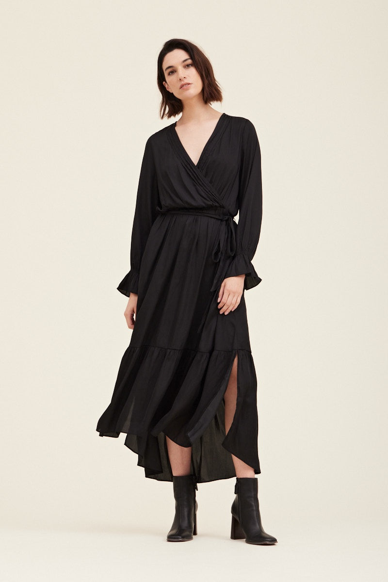 Solid Satin Midi