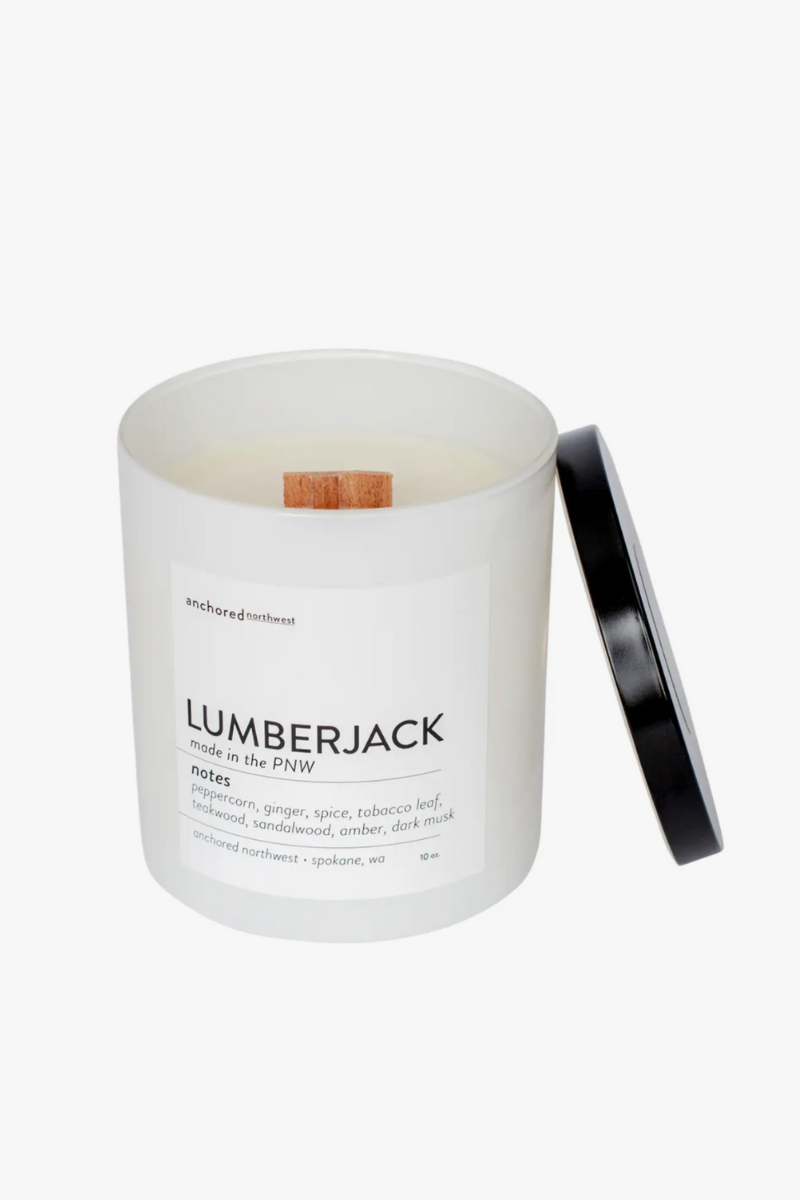 Lumberjack White Tumbler Candle