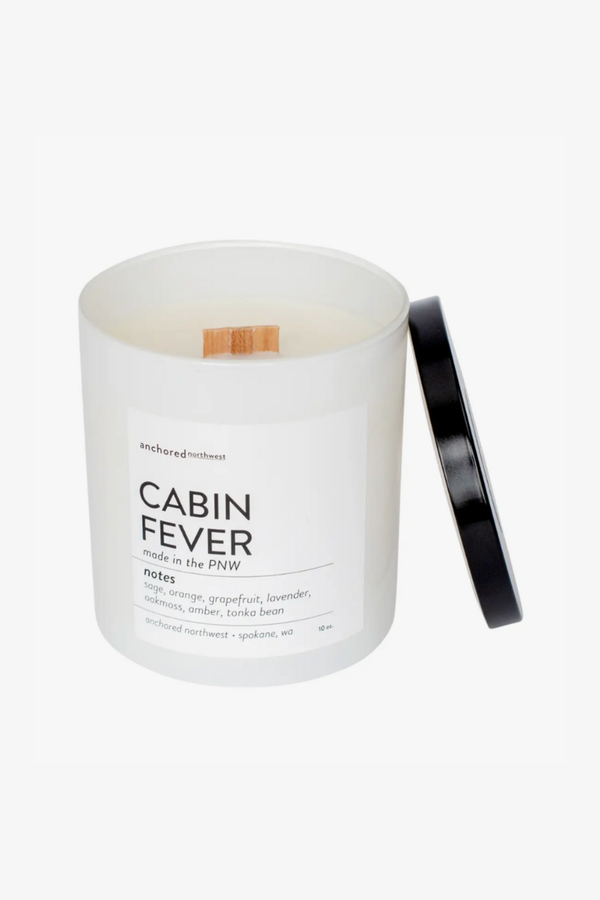 Cabin Fever White Tumbler Candle