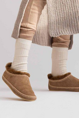 Fuyu Crochet Sheepskin Slipper Boot