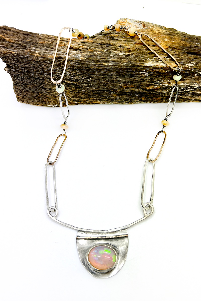 Opal + Metals Necklace