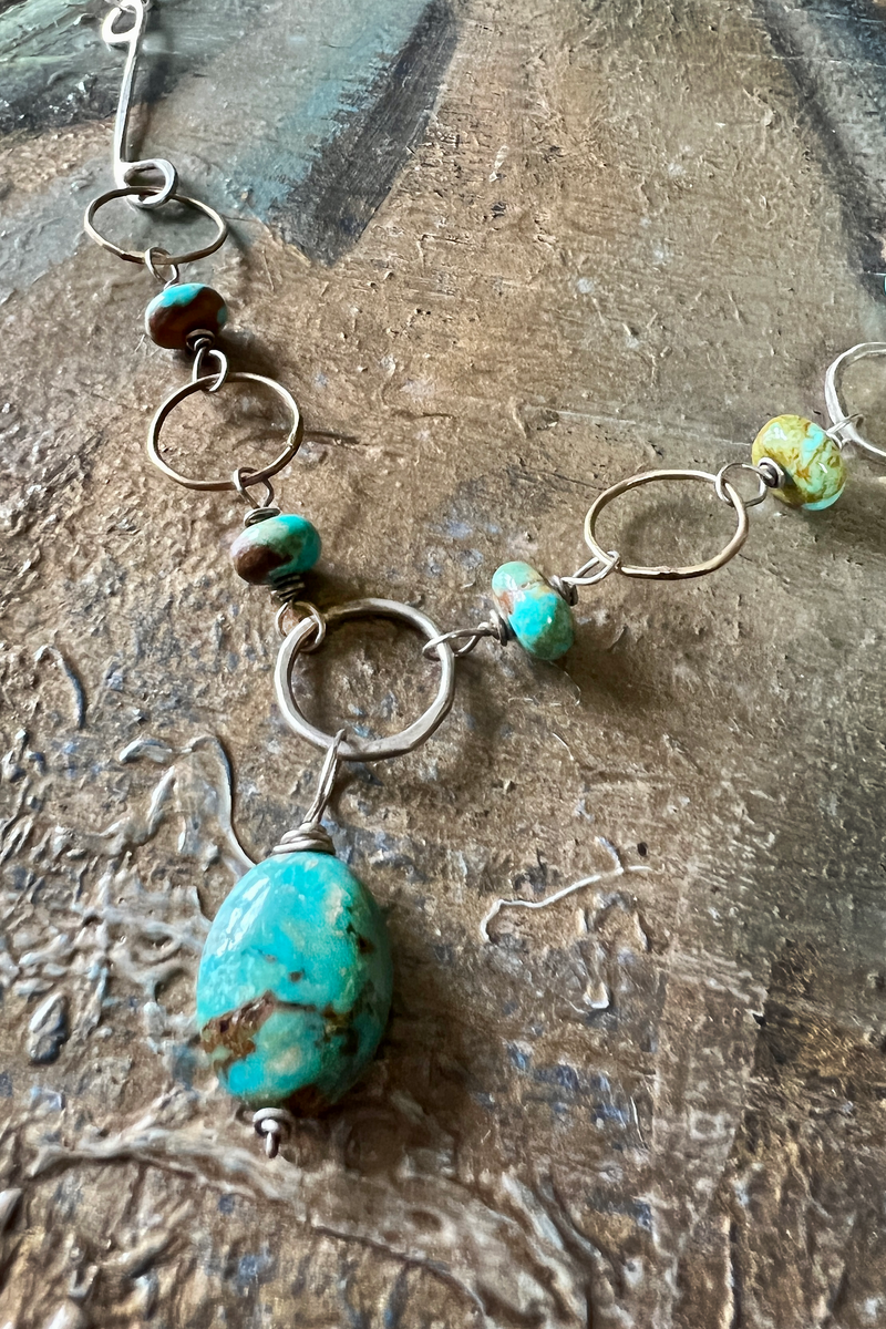 Mixed Media + Turquoise Necklace