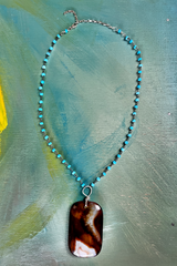 Red Jasper + Turquoise Necklace