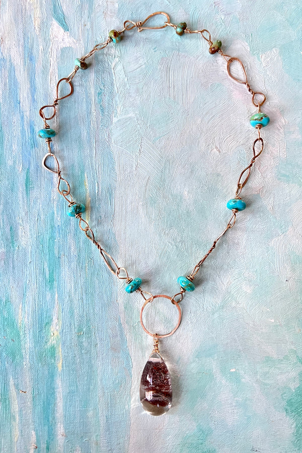 Gold + Turquoise + Rut Quartz