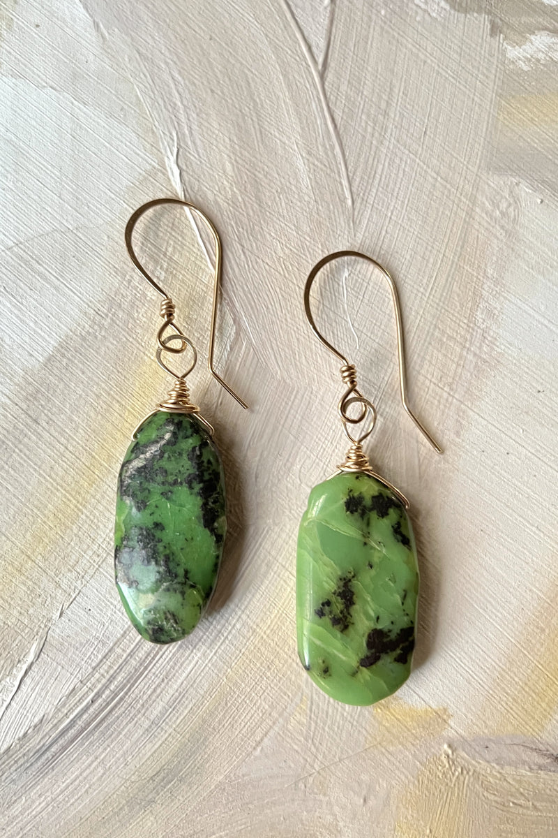 African Chysoprase Earring II