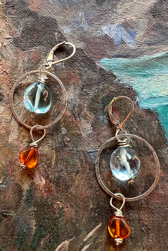 Blue Topaz + Amber