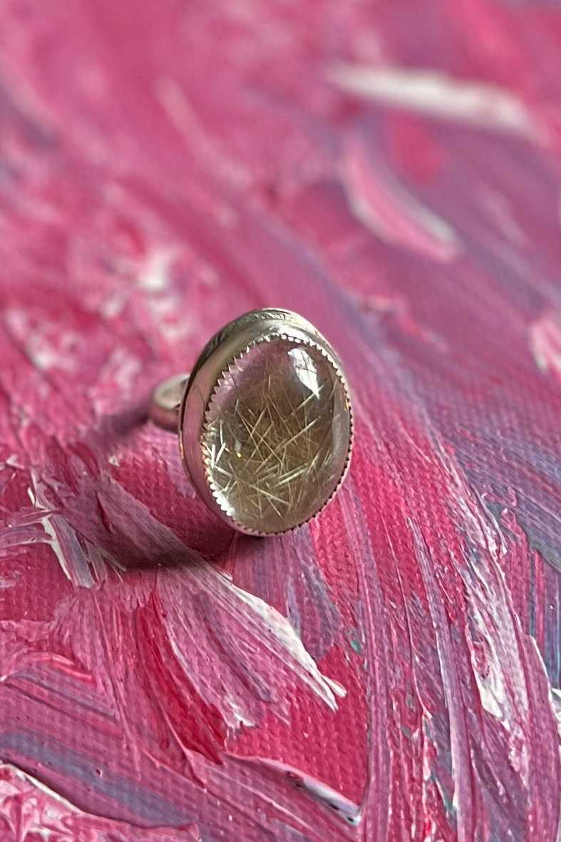 Rutilated Quartz Ring