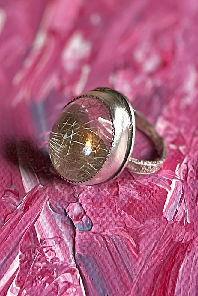Rutilated Quartz Ring