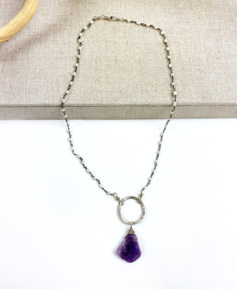 Freshwater Pearls + Amethyst