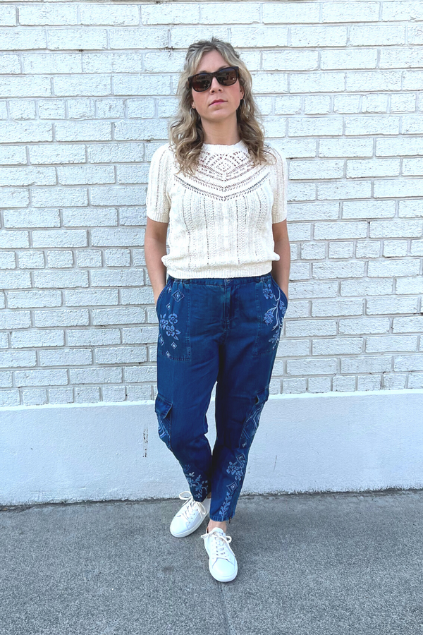 Willow Smocked Cargo Pant