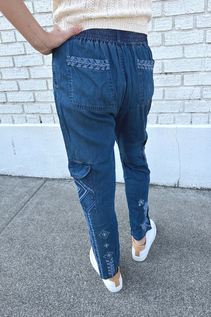 Willow Smocked Cargo Pant