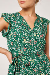 Ditsy Cluster Ruffle Dress