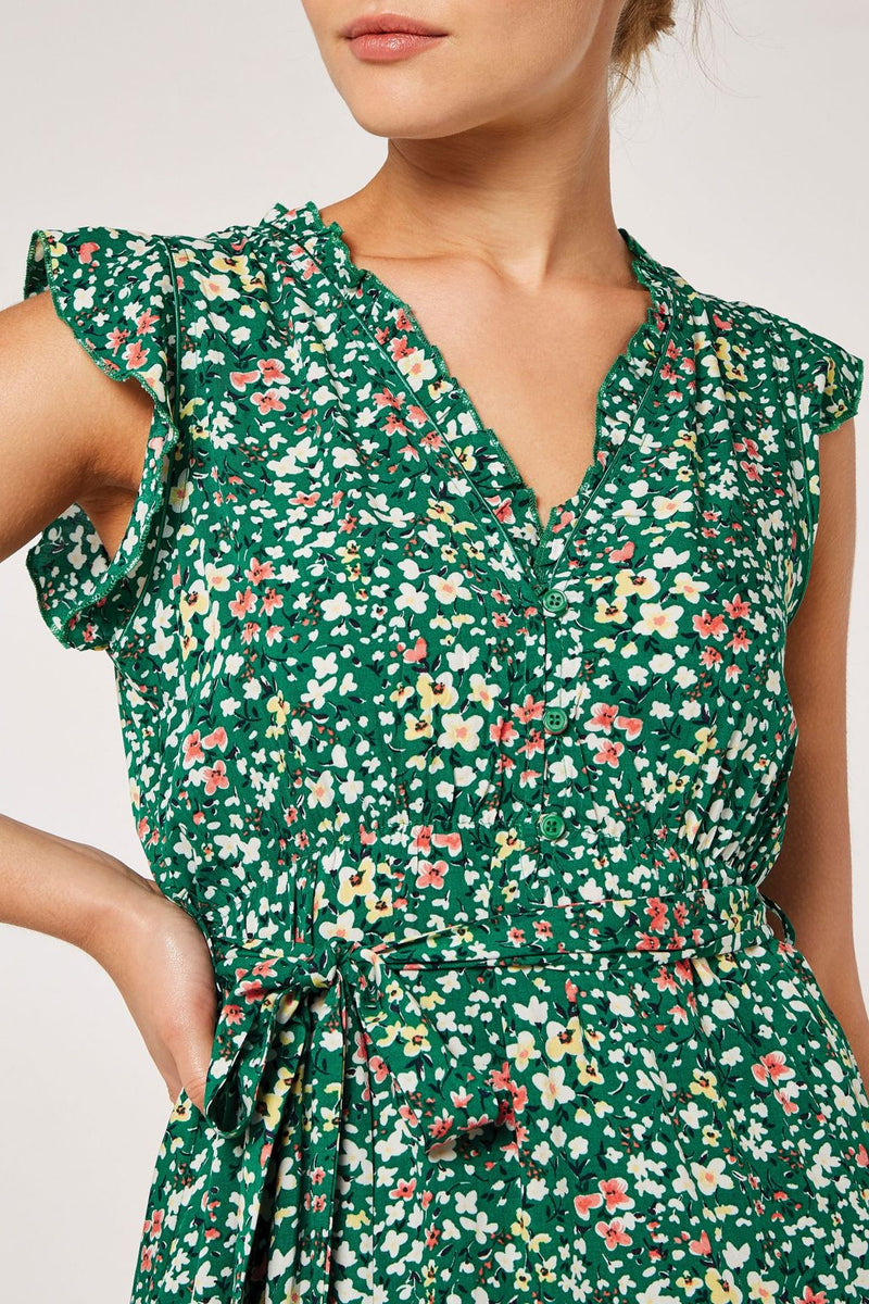 Ditsy Cluster Ruffle Dress