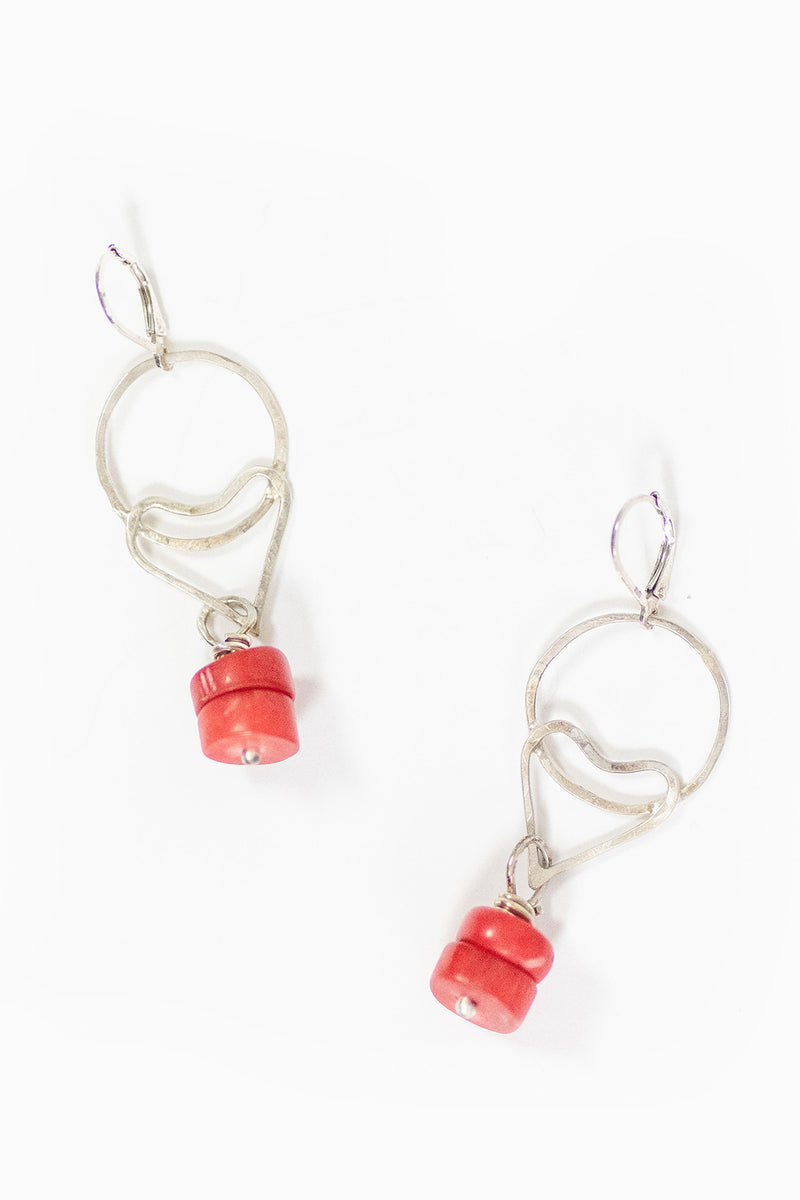 Full Moon + Heart Earrings